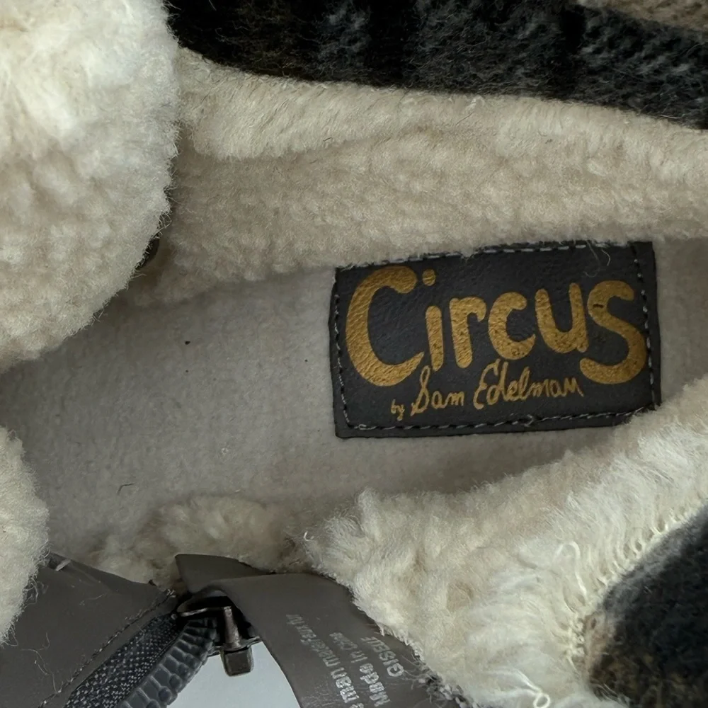 Circus by Sam Edelman Giselle Faux Fur Plaid Hiker Ankle Side Zip Boots  Size 9 - Picture 14 of 16